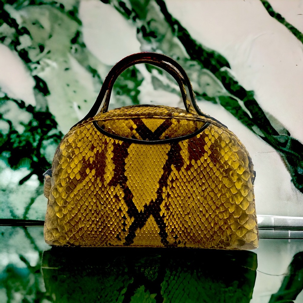 Snake skin hand bag